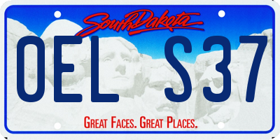 SD license plate 0ELS37