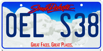 SD license plate 0ELS38