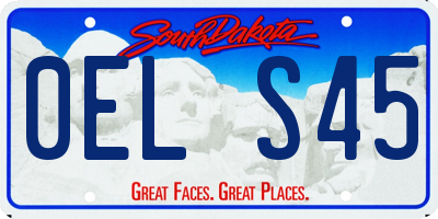 SD license plate 0ELS45