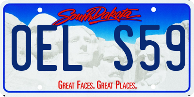SD license plate 0ELS59