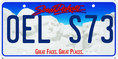SD license plate 0ELS73