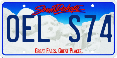 SD license plate 0ELS74