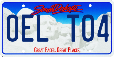 SD license plate 0ELT04