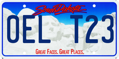 SD license plate 0ELT23