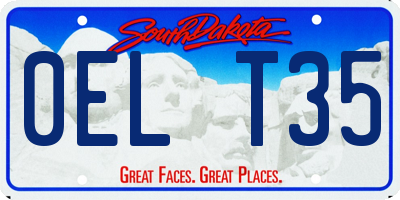SD license plate 0ELT35