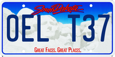 SD license plate 0ELT37