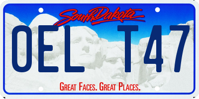 SD license plate 0ELT47