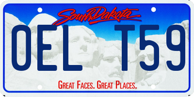 SD license plate 0ELT59