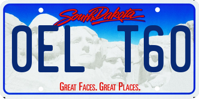 SD license plate 0ELT60