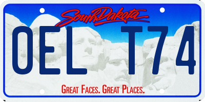 SD license plate 0ELT74