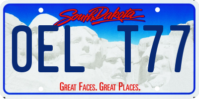 SD license plate 0ELT77