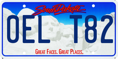 SD license plate 0ELT82