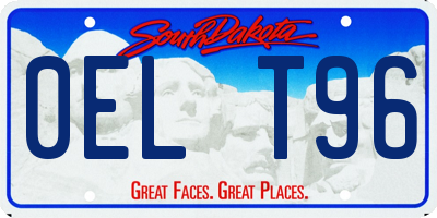 SD license plate 0ELT96