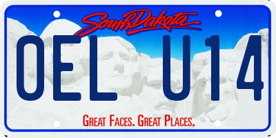 SD license plate 0ELU14