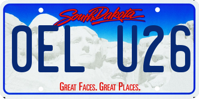 SD license plate 0ELU26
