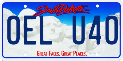 SD license plate 0ELU40