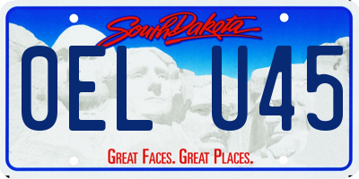 SD license plate 0ELU45