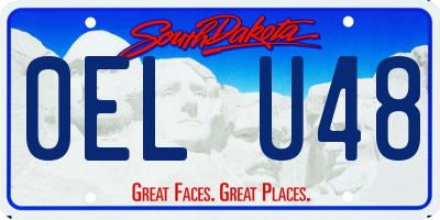 SD license plate 0ELU48