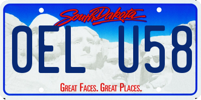 SD license plate 0ELU58