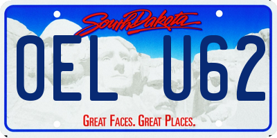 SD license plate 0ELU62