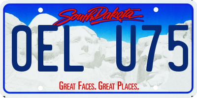 SD license plate 0ELU75