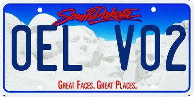 SD license plate 0ELV02