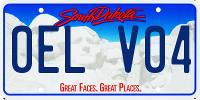 SD license plate 0ELV04