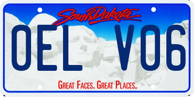 SD license plate 0ELV06