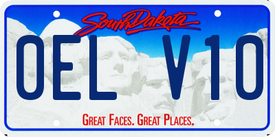 SD license plate 0ELV10