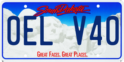 SD license plate 0ELV40