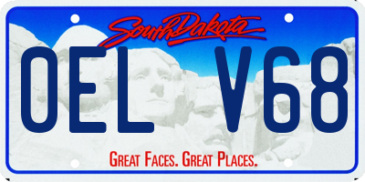 SD license plate 0ELV68