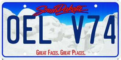 SD license plate 0ELV74
