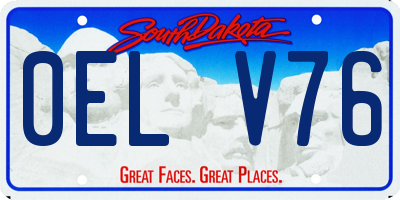 SD license plate 0ELV76
