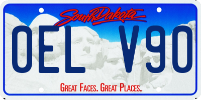 SD license plate 0ELV90