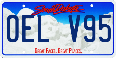 SD license plate 0ELV95