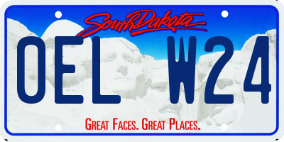 SD license plate 0ELW24