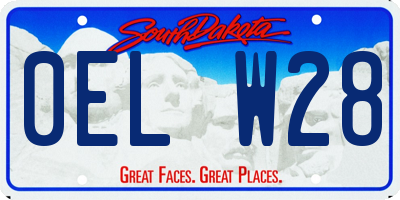 SD license plate 0ELW28