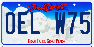 SD license plate 0ELW75