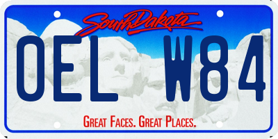 SD license plate 0ELW84