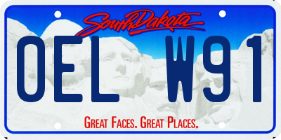 SD license plate 0ELW91