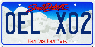 SD license plate 0ELX02