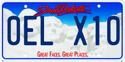SD license plate 0ELX10