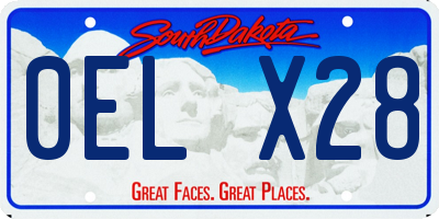 SD license plate 0ELX28