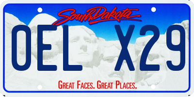 SD license plate 0ELX29