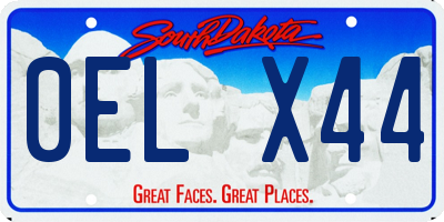 SD license plate 0ELX44