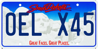 SD license plate 0ELX45