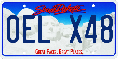 SD license plate 0ELX48