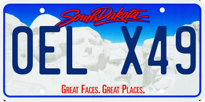 SD license plate 0ELX49