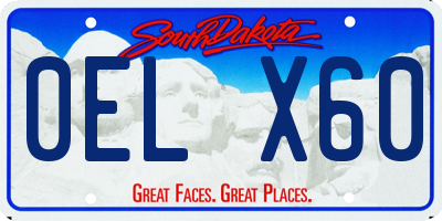 SD license plate 0ELX60