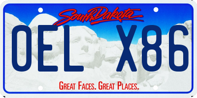 SD license plate 0ELX86